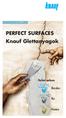 PERFECT SURFACES Knauf Glettanyagok