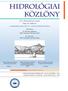 Tartalomjegyzék. Hidrológiai Közlöny. Bíró Péter: Megnyitó... 5 SZAKCIKKEK