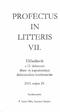 PROFECTUS IN LITTERIS VII.