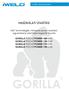 HASZNÁLATI UTASÍTÁS GORILLA POCKETPOWER 130 IGBT GORILLA POCKETPOWER 150 IGBT GORILLA POCKETPOWER 170 IGBT GORILLA POCKETPOWER 190 IGBT