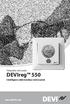 Telepítési útmutató. DEVIreg 550. Intelligens elektronikus termosztát.