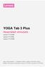 YOGA Tab 3 Plus. Használati útmutató. Lenovo YT-X703F Lenovo YT-X703L Lenovo YT-X703X
