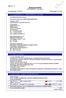 2 A veszélyek azonosítása. 3 Az alkotórészekre vonatkozó összetétel/információ. oldalszám: 1/5 Biztonsági adatlap 1907/2006/EK, 31.