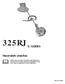 325RJ X-SERIES. Használati utasítás