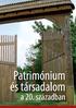 PATRIMÓNIUM ÉS TÁRSADALOM