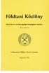 Földtani Közlöny. Bulletin of the Hungarian Geological Society. A Magyarhoni Földtani Társulat folyóirata. Vol Nos. 3-4.