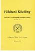 Földtani Közlöny. Bulletin of the Hungarian Geological Society. A Magyarhoni Földtani Társulat folyóirata. Vol Nos. 3-4.