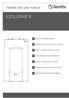 EXCLUSIVE R. Installer and user manual INSTALLER AND USER MANUAL MANUAL PARA EL INSTALADOR Y EL USUARIO MANUAL DO INSTALADOR E UTILIZADOR