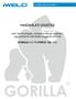 HASZNÁLATI UTASÍTÁS GORILLA MICROFORCE 120 VRD. IGBT technológiás, mikroprocesszor vezérlésű egyenáramú elektróda hegesztő inverter